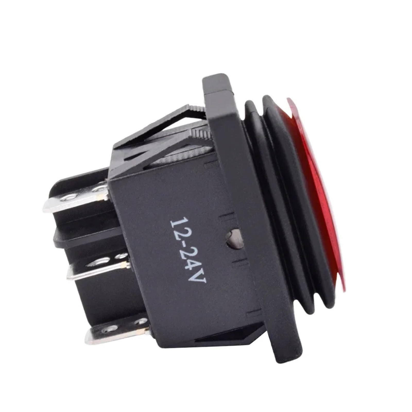 KCD4-203 - Interruttore a bilanciere, impermeabile, 16 A, 250 VAC, 30 x 22 mm, T85, IP65, 6 pin, DPDT ON OFF ON, 12 V, 220 V, luce rossa, verde, blu, 2 pezzi