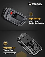 Vista 4 de Gledewen Manija de puerta interior con bisel, compatible con Toyota Tundra 2000-2006, gris oscuro, parte delantera interior izquierda del conductor