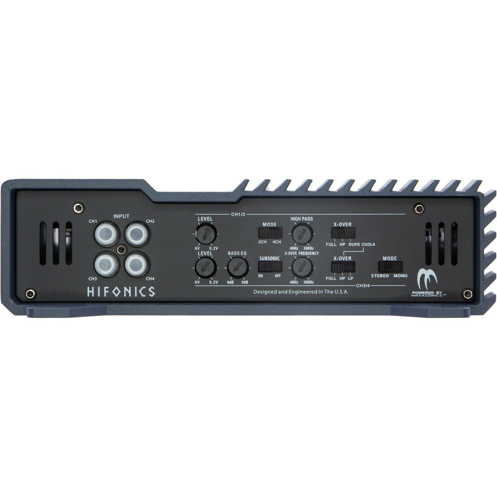 Hifonics BXX1600.4 1600 Watt RMS 4-Channel Car Audio Amplifier with 4 Gauge Installation Kit, Brutus Series, Super A/B Class Technology