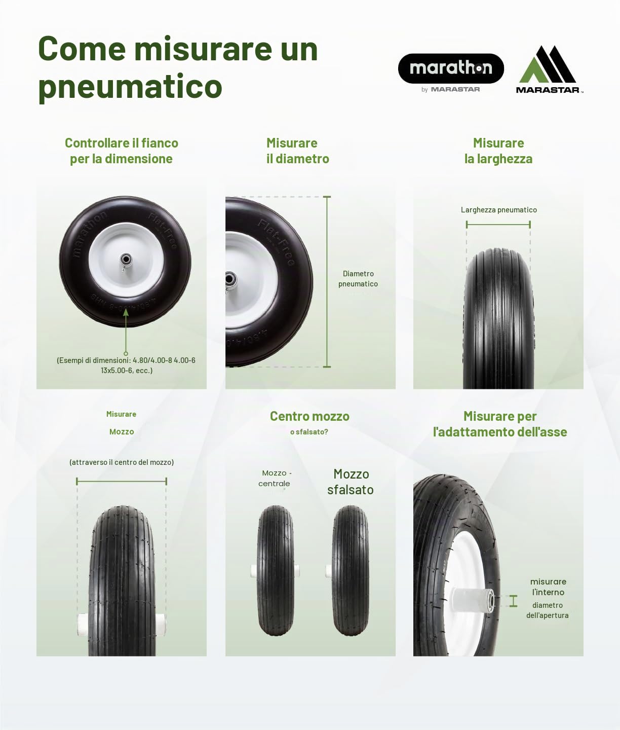 Gruppo pneumatico anteriore di ricambio per tosaerba John Deere serie 100 e 300, 15,2 x 15,2 cm, confezione da 2