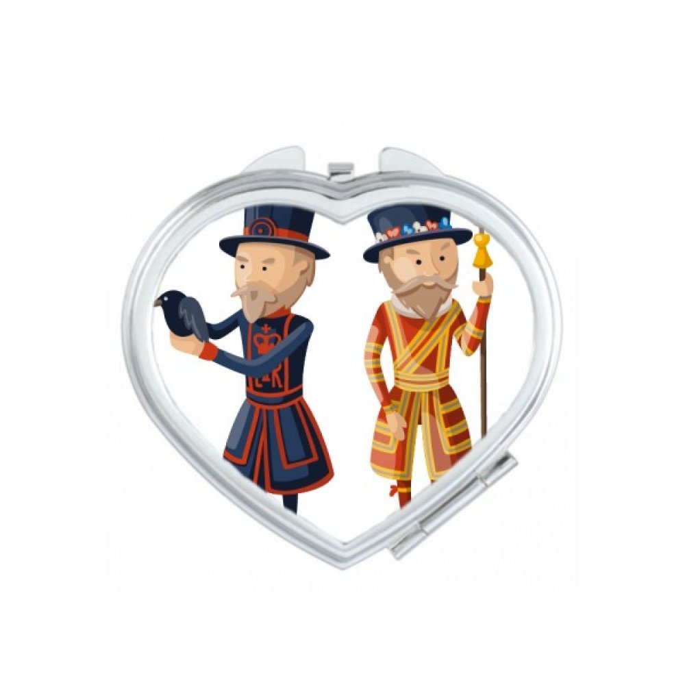 Miroir compact Londres pour sac à main petit miroir de poche mignon cœur