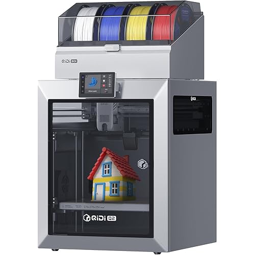 QIDI Q2 Combo 3D Printer, Enclosed FDM with 65℃ Heated Chamber, Ultra Air Filtration, 600mm/s High Speed, AI Camera, Full Auto Leveling, 270x270x256mm Build Volume, from Beginner to Expert