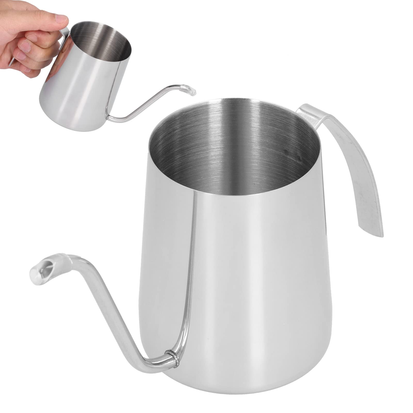 Gooseneck Kettle, 350ml Pour Over Kettle Gooseneck Spout Coffee Tea Pot Stainless Steel Goose Neck Kettle Long Spout Tea Pot Travel Pour Over Coffee Maker Mini Camping Drip Coffee Pot