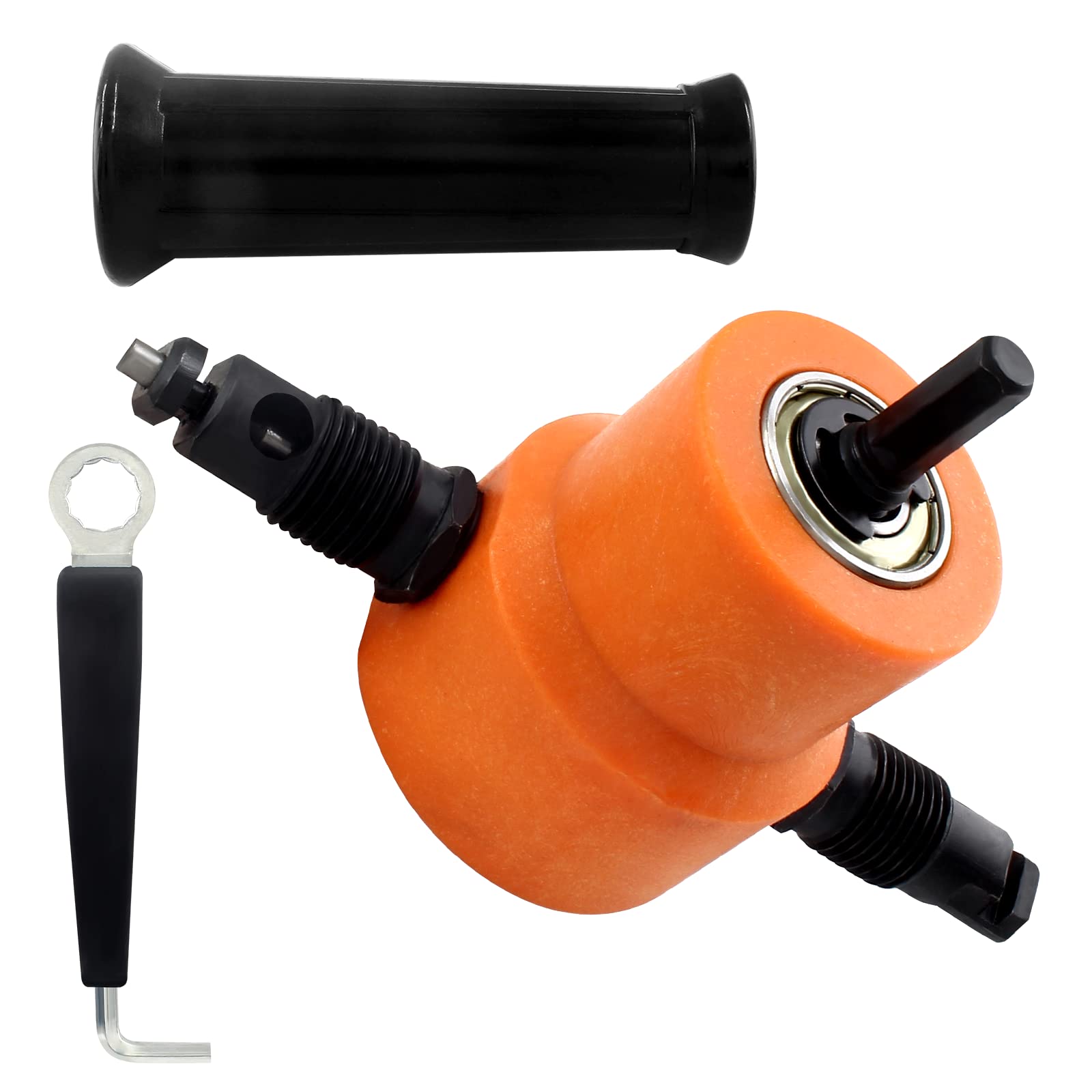 Multipurpose Double Head Sheet Orange Nibbler Metal Cutter Hole Saw Drill Attachment Tool For Iron, Stainless Steel, Aluminum, Plastic, Plywood Plate