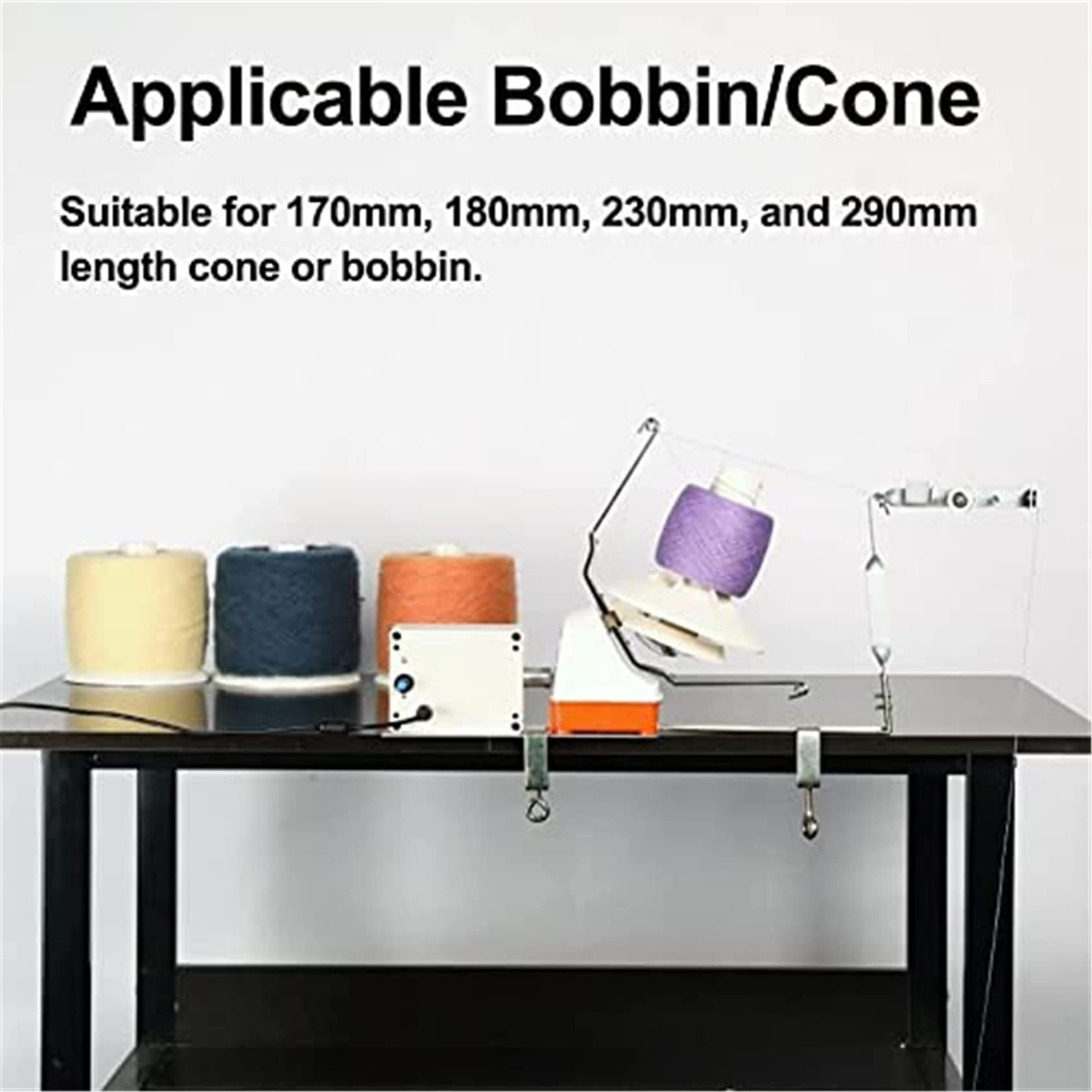 Bobinadora AutomáTica De Bolas De Hilo, Conjunto De Bobinadora De Bolas De Hilo, Velocidad Ajustable, Bajo Nivel De Ruido, para Bobinadora De Bolas De Hilo De Metal/Lana/Cuerda/Nylon Gear
