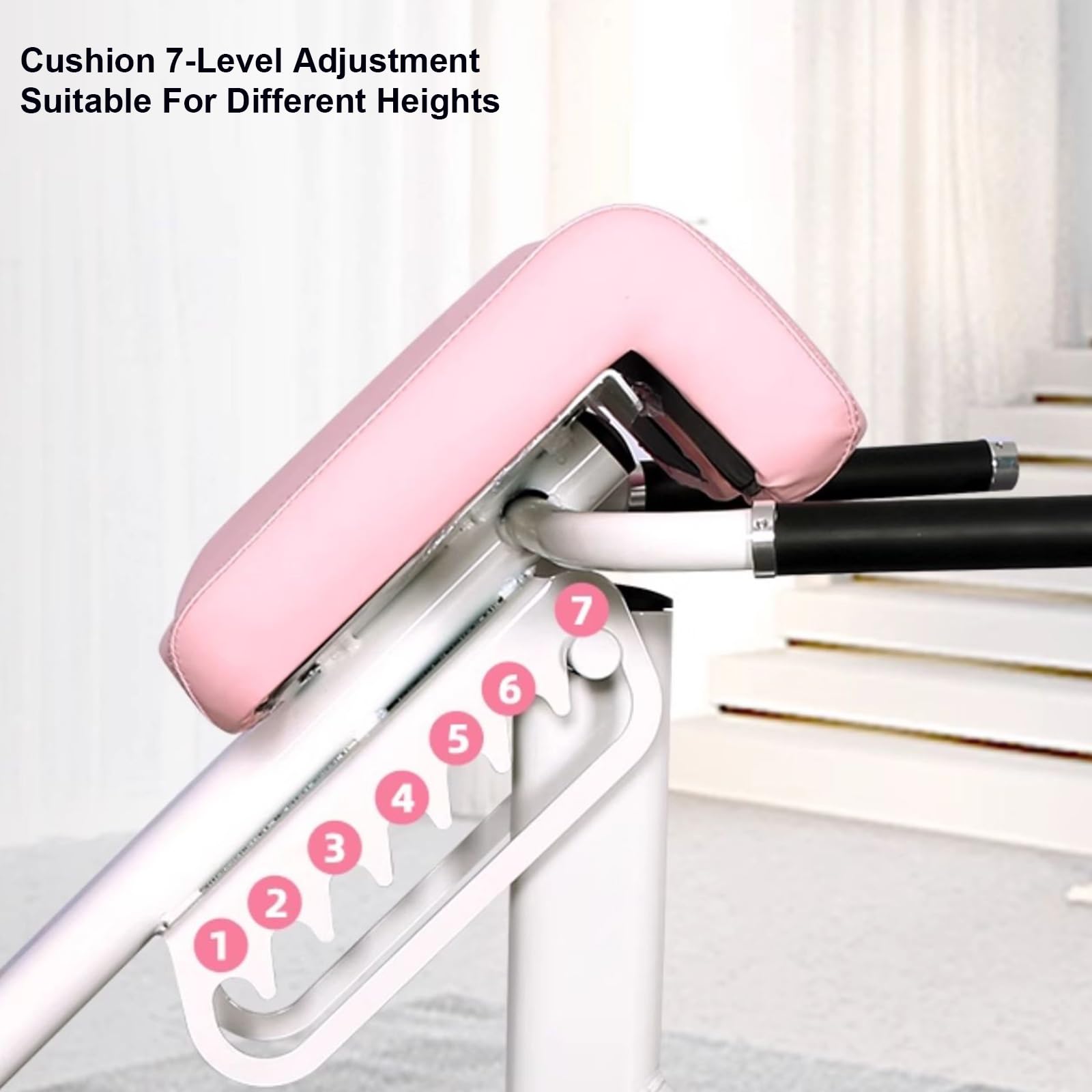 Silla Romana, Máquina De Extensión De Espalda Multifunción, Banco De Entrenamiento Ajustable, Banco De Hiperextensión para Gimnasio En Casa, Entrenamiento De Fuerza, Cap(Pink)