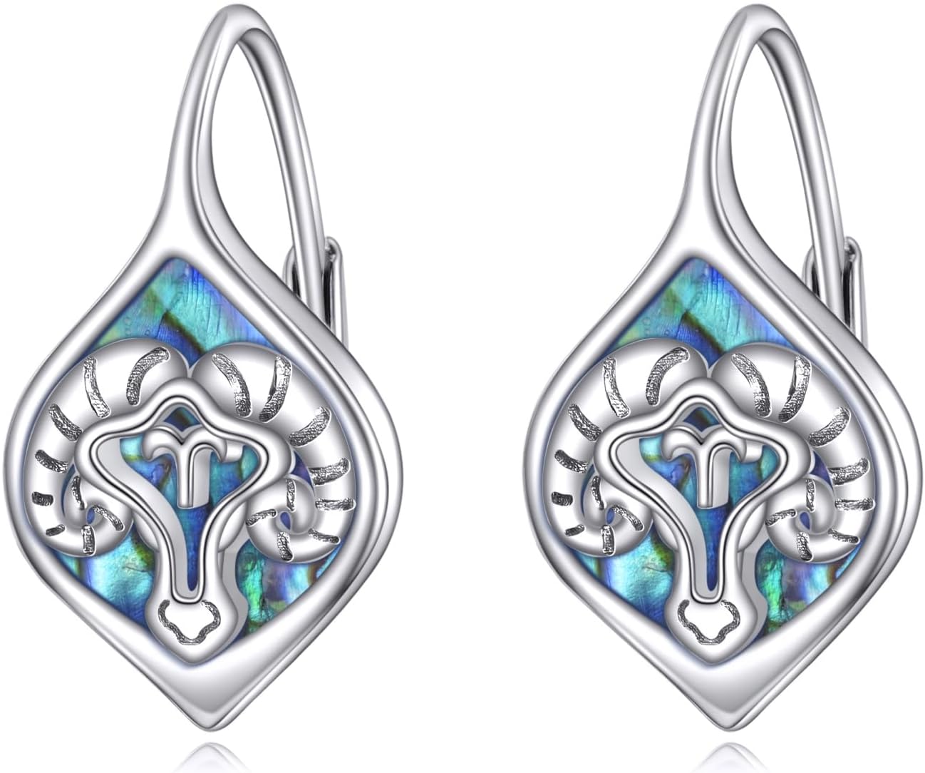 Aries Earrings 925 Sterling Silver Drop Earrings for Women Piercing Jewellery Delicate Lovely Gifts for Daughter Niece Birthday Constellation Jewellery Gifts for Women