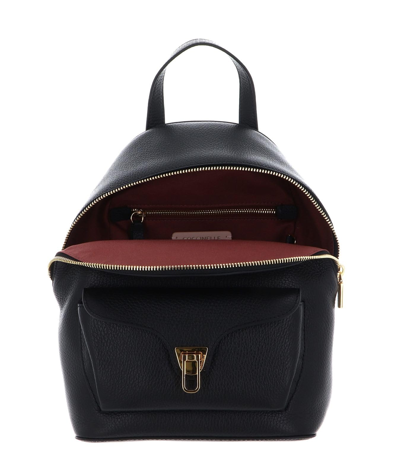Coccinelle Leder Freizeitrucksack Beat Generatio Backpack Noir schwarz
