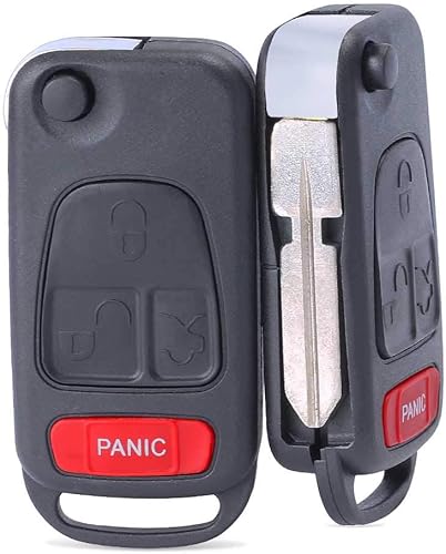 llave de coche remoto entrada llave shell caso 3+1 botón para Mercedes-Benz C E ML S HU39 hoja en blanco