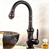Kitchen Sink Faucet for Bar Farmhouse Commercial, Brass European Retro Kitchen Faucet, Antique Brass