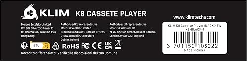Miniatura 8 de KLIM Reproductor de cinta de casete K8 portátil + grabadora de casete + nuevo reproductor de casete Walkman AMFM + micrófono y altavoz integrados +