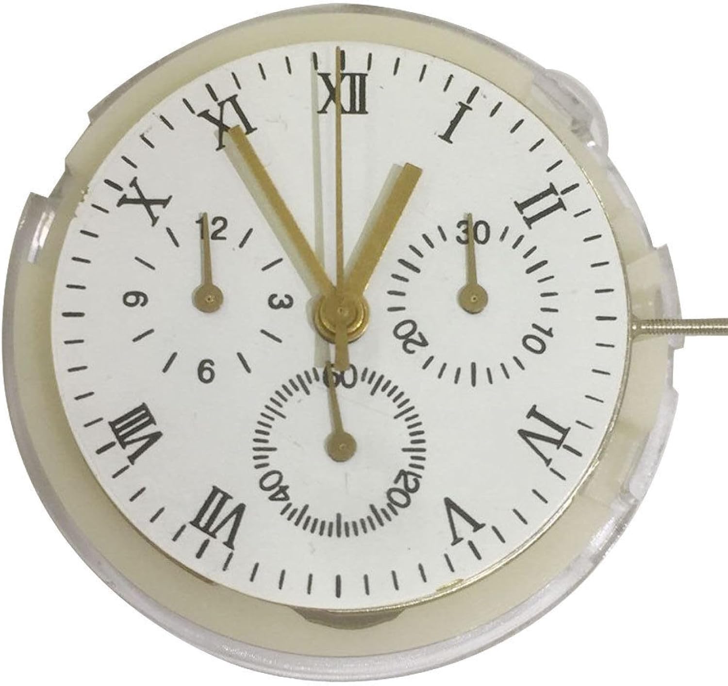 6-Hand Mechanical Watch Movement ETA 7753 - Precision Timekeeping, Durable Watch Accessories for DIY Projects & Repairs, Ideal for Watchmakers & Enthusiasts