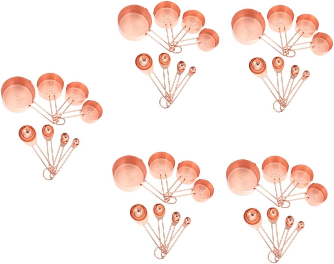 40 Pcs Baking Measuring Spoon Set Stainless Steel Scoop Espresso Measuring Cup Volume Measuring Espresso Spoons Liquid Measuring Cups Kitchen Gadget Milk Fruit To Bake Teaspoon