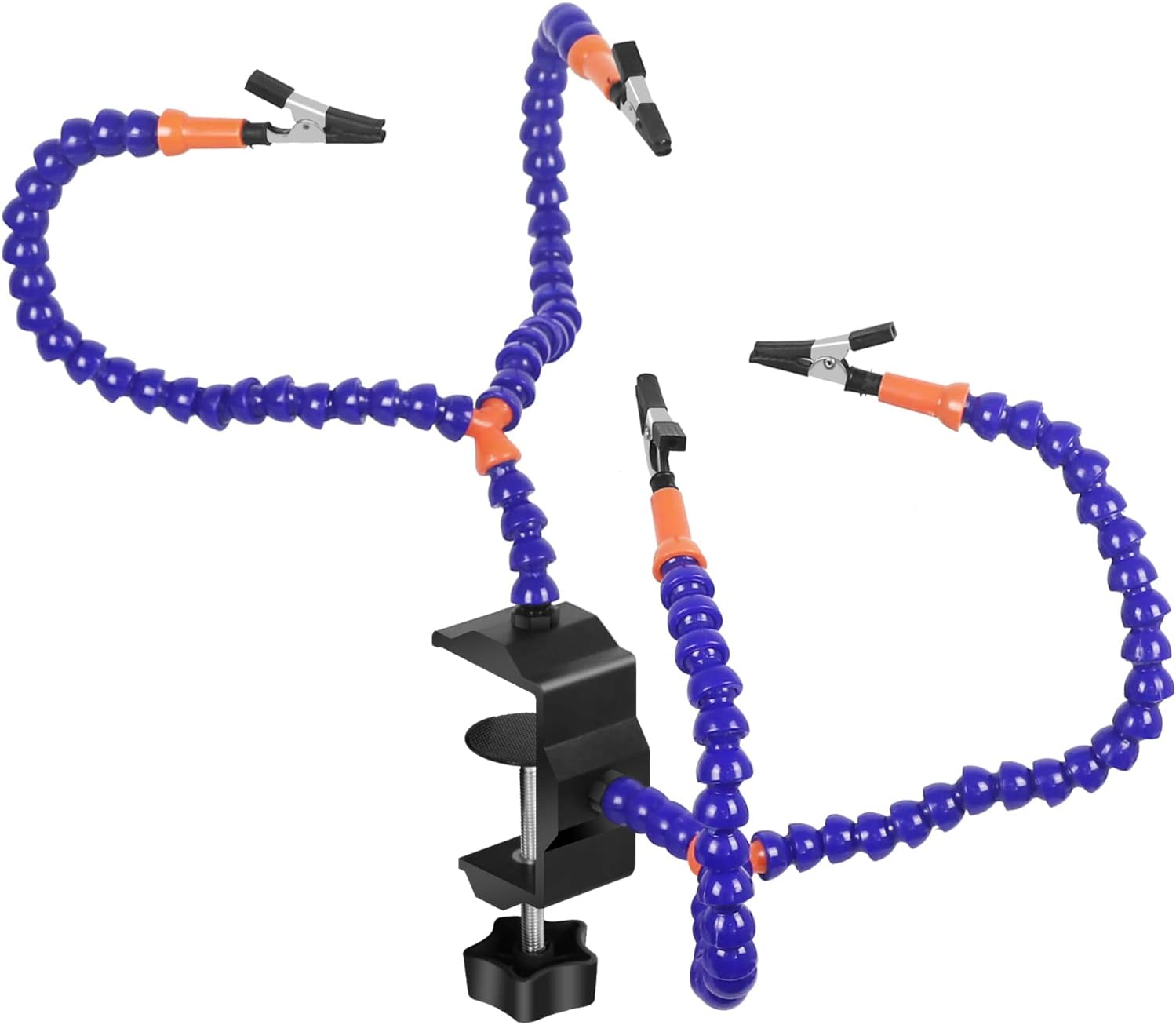 Third Hand Soldering Toolour Table Clamp Helping Hands Stand Soldering Holder with 4 Flexible Arms for Electronic Repair Jewelry Craft Figurine DIY Soldering Tools