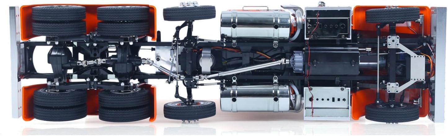 TOUCAN RC HOBBY 1/14 Remote Control Tractor Truck for DIY Tamiya 8X4 Grand Hauler Toucan Mid Lift Axle Chassis Suspension Flysky Radio Smoke Unit 56344