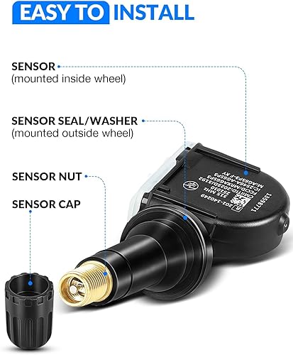 Miniatura 8 de Sensor TPMS preprogramado YZHIDAINF para Chevy Impala 2006-2020 Malibu Tahoe Equinox Cruze para GMC Acadia para - Cadillac Escalade 315MHz Sensor de
