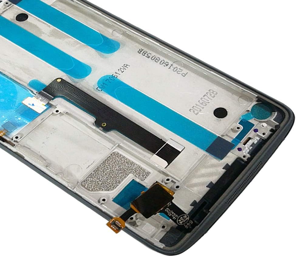 QING BO スペアパーツ BlackBerry DTEK50デジタイザーのオリジナルLCDスクリーンフレーム付きフルアセンブリ（