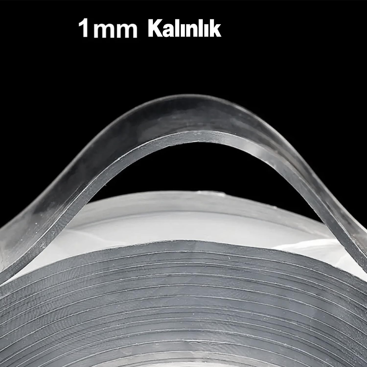 Çift Taraflı Nano Bant Montaj Çok Amaçlı Güçlü Yapıştırma Bandı Şeffaf 24 mm x 2 Metre Yıkanabilir