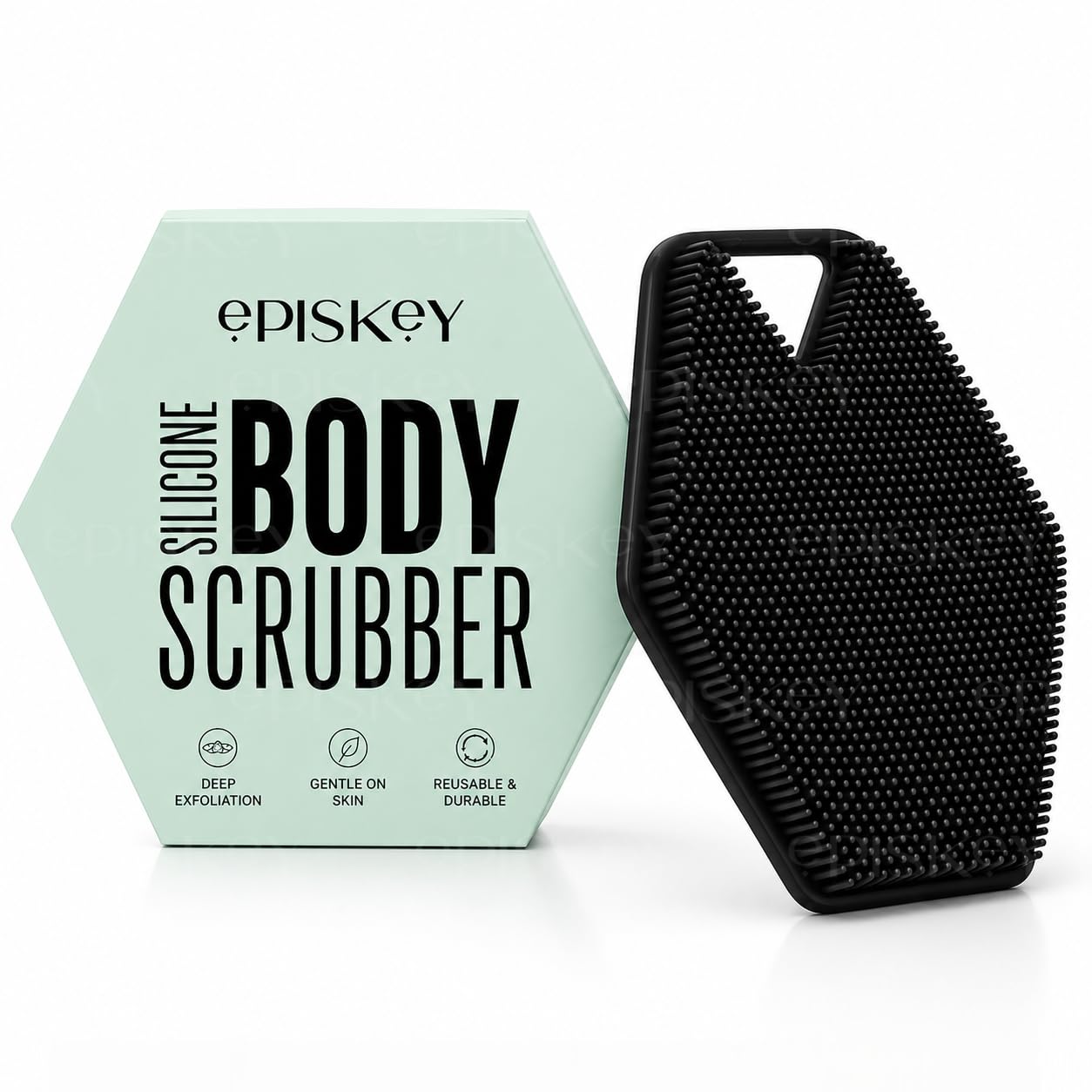 Episkey Body Scrubber - Exfoliates & Deep Cleans - Silicone Shower & Bathroom Accessory with Bespoke Bristles and Ergonomic Handles - Charcoal-picture-45