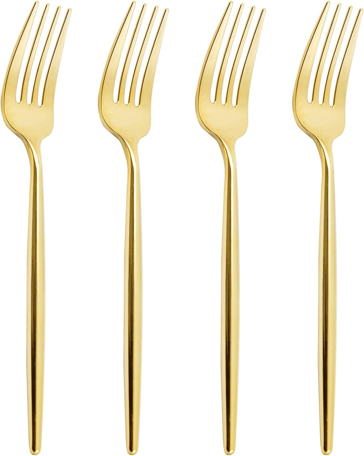 Gold plastic forks 180pcs 7.6 inch heavy duty