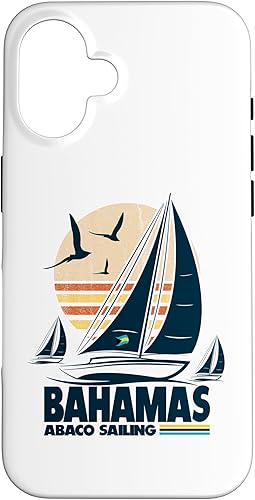 Abaco Sloop Sailing Bahamas Regatta Sailboat Bahamian Flag Case for iPhone 16