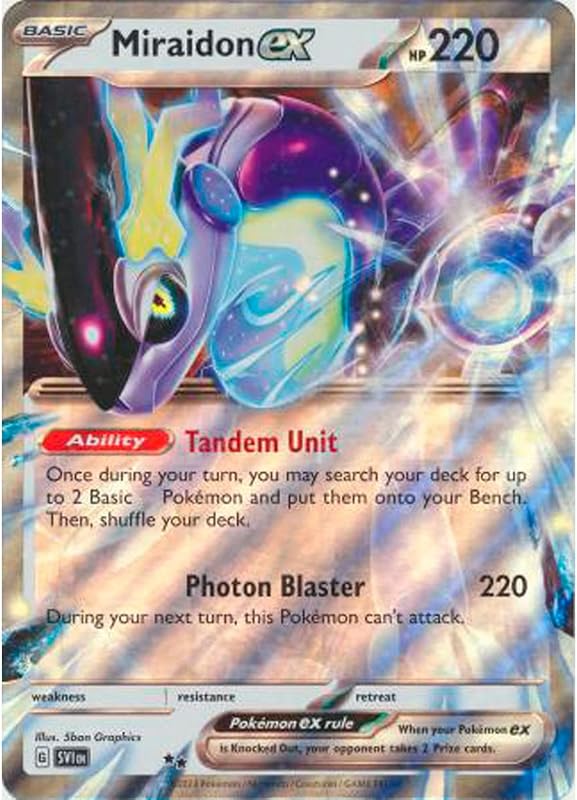 Riesige Pokémon-Promo GX, VMAX, EX, Vstar oder V, XXL-Karte, Werbebox - Offizielle Englische Version (Miraidon EX)