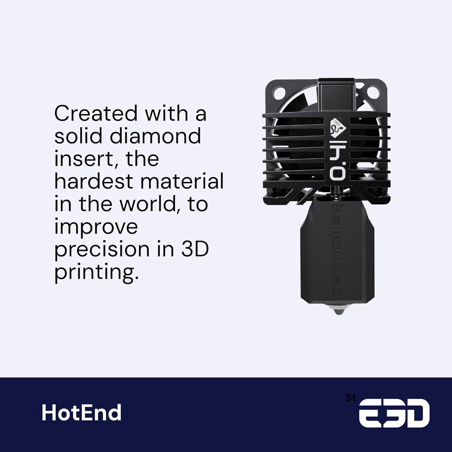 E3D Diamondback Complete HotEnd for Bambu Lab X1, 0.4mm (BAMBU-DIAMOND-X1-AS-0400-SPK)