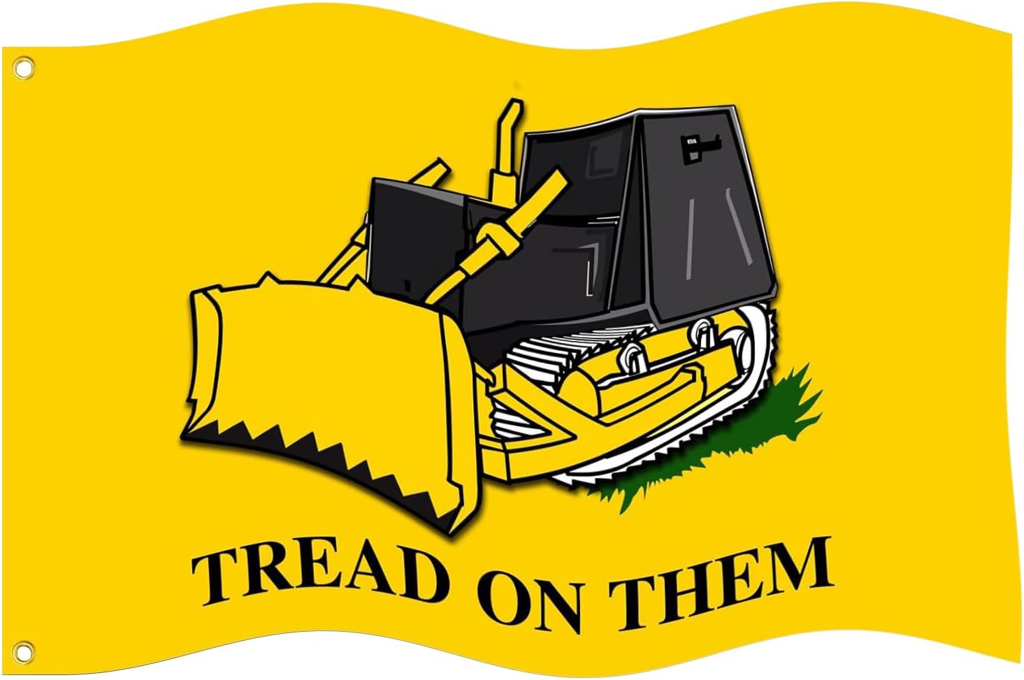 Tread On Them Killdozer Flag 3X5FT Funny Flag Banner for Bedroom Dorm Breeze Flag With Brass Grommets Man Cave Banner for Indoor Outdoor Decoration Use
