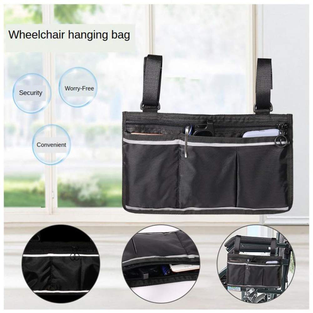 Bolsa para Silla de Ruedas Ayuda para la Movilidad a Prueba de Agua Accesorios para sillas de Ruedas Bolsa para Ancianos Bolsa de Almacenamiento para sillas de Ruedas Mochila Impermeable Se Adapta a