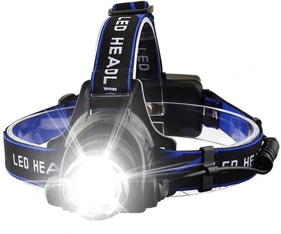 QFGVMXBWKZH Headlamps Led Headlamp Zoomable Headlight Head Torch Flashlight Lamp by Battery for Fishing Hunting