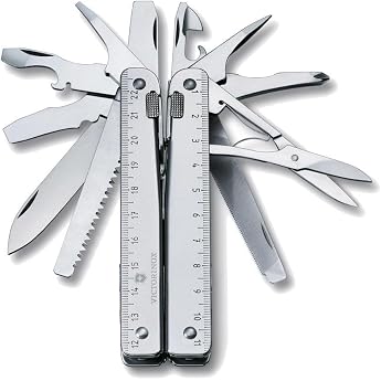 Victorinox Swiss Tool Multifunctional Tool 28 Functions Holder Very Robust grey