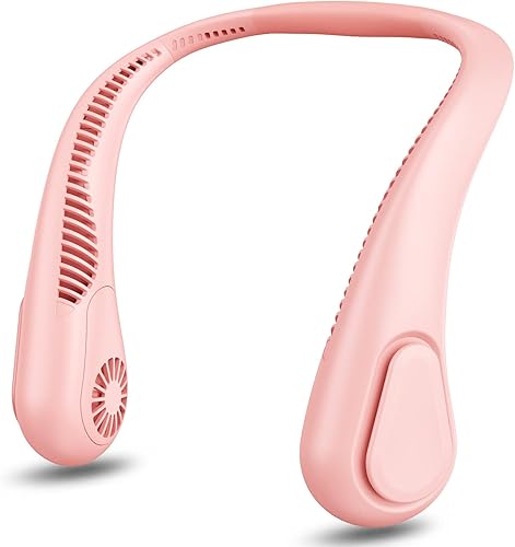AMACOOL Ventilador de cuello portátil manos libres 5000 mAh funciona con pilas ventilador personal recargable de 4 velocidades USB para trabajo al