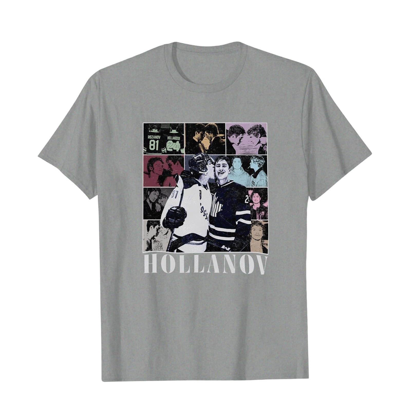 Umiquansome Heated Rivalry Shirt Graphic Tees Crew Neck Short Sleeve Casual Tshirt Merch Unisex for Fans Grey 3XL