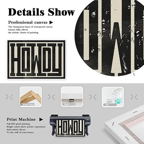 Miniatura 2 de VERENIX Lienzo decorativo para pared en blanco y negro, póster feminista moderno para adolescentes, decoración de pared para el hogar, sala de