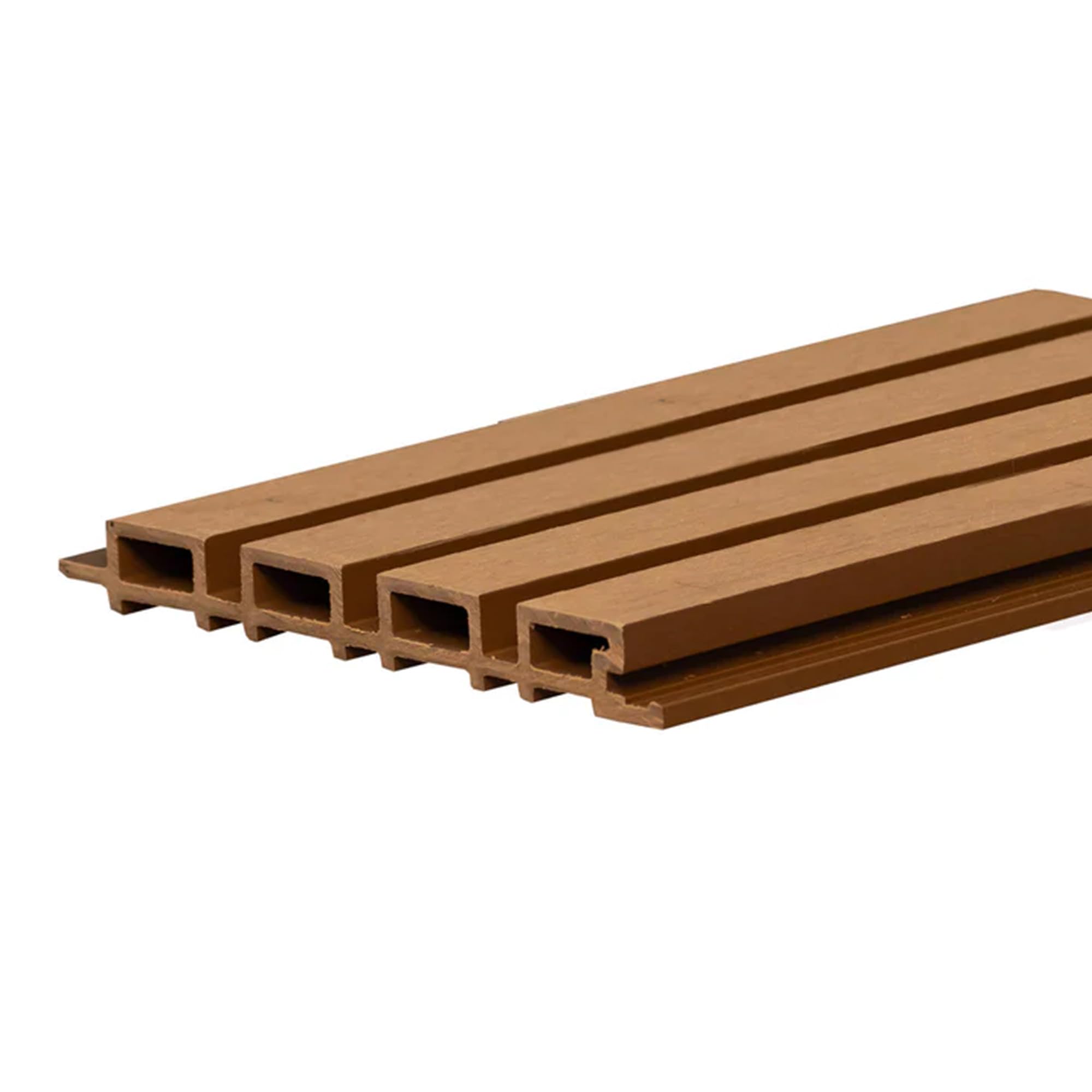 Frankystar Chopin - Set 6 Pannelli Fonoassorbenti Acustici Decorativi 235x18 cm per Interno ed Esterno in WPC Oak