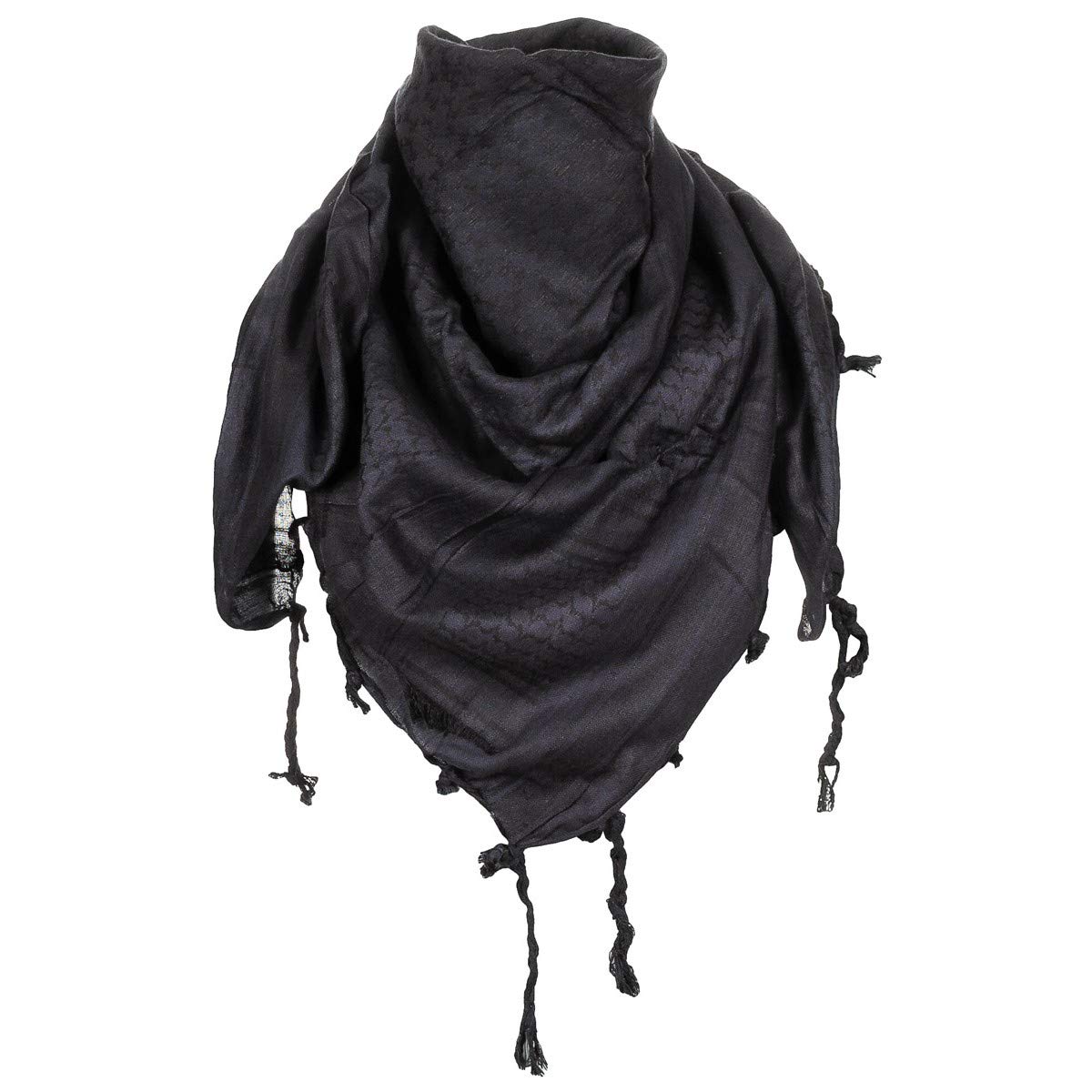 MFH PLO Shemagh Fringe Scarf, black, XXL