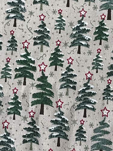 Jo-Ann Cotton Fabric Zig Zag Christmas Trees 1 Yard