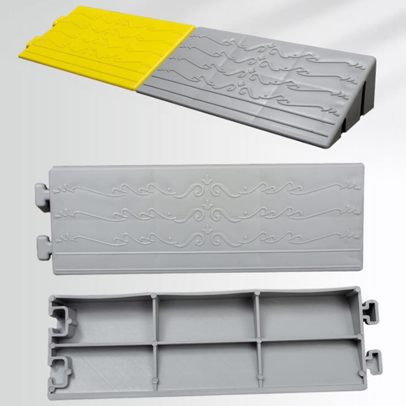 GUNEL 3-6,5 cm di Altezza soglia gradini rampa Rampe per marciapiedi per Porte Rampe Portatili Leggere per sedie a rotelle per marciapiede carraio Sedia a rotelle Skateboard Moto Scooter