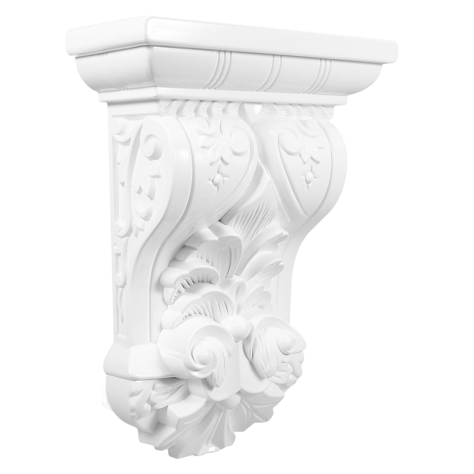 Corbeau décoratif blanc sculpté en ABS de style européen pour meuble