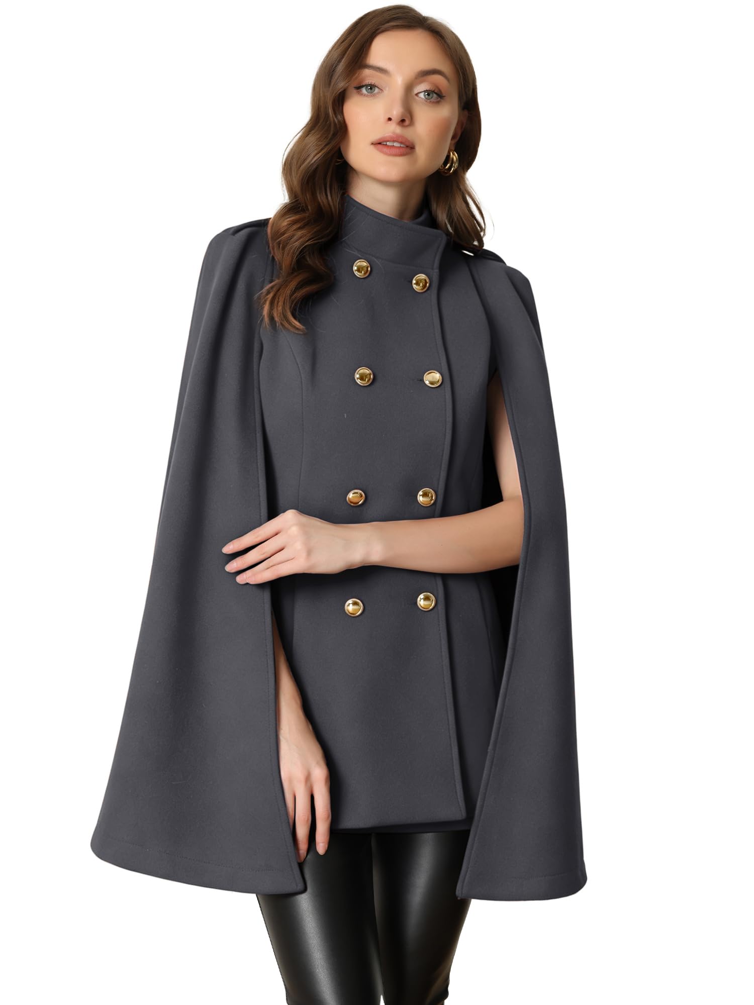 ジャケット・アウター eLLa quilting cape coat Y95346s.jpg