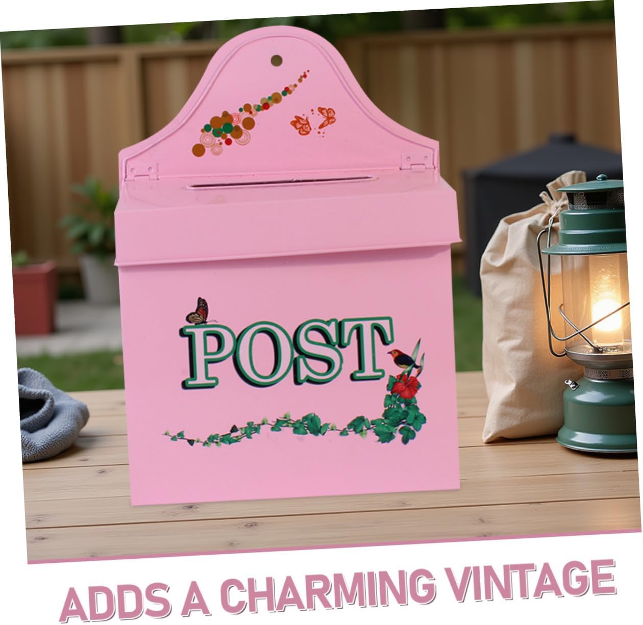 Vintage Wall Mount Mailbox for Outdoor Use Rustic Metal Construction Featuring Reliable Installation Large Capacity for Letters and Packages Farmhouse Style Decorative Mailbox in