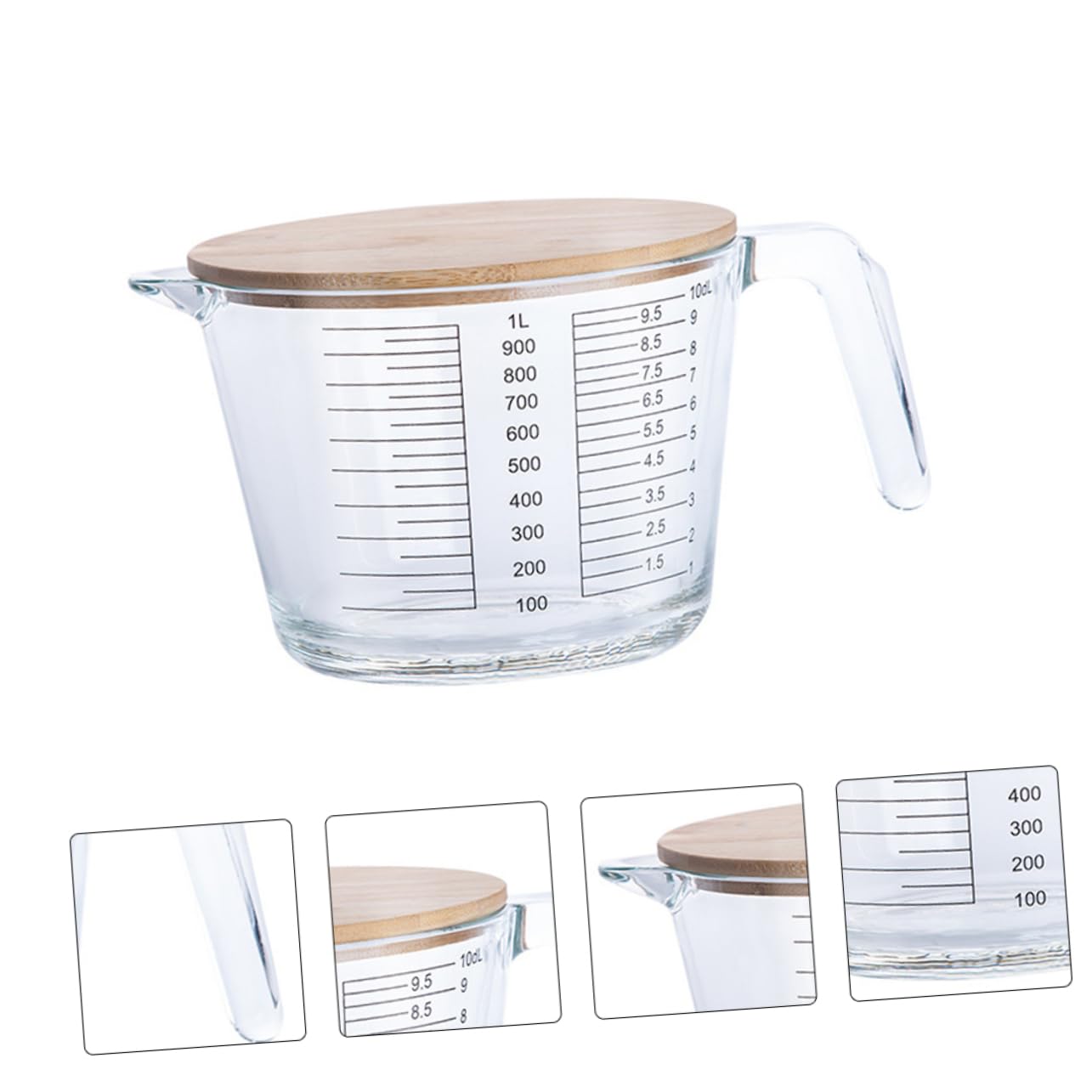 Ciieeo Taza Batidora De Huevos Jarra Medidora De Vidrio Resistente Al Calor Para Uso Cocina Para Ingredientes Con Graduación Clara Para Facilitar La Medición