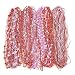 YSPPF 60 Pcs Valentines Day Heart Shaped Bead Necklace Bulk Bachelorette Pink Red Party Beads
