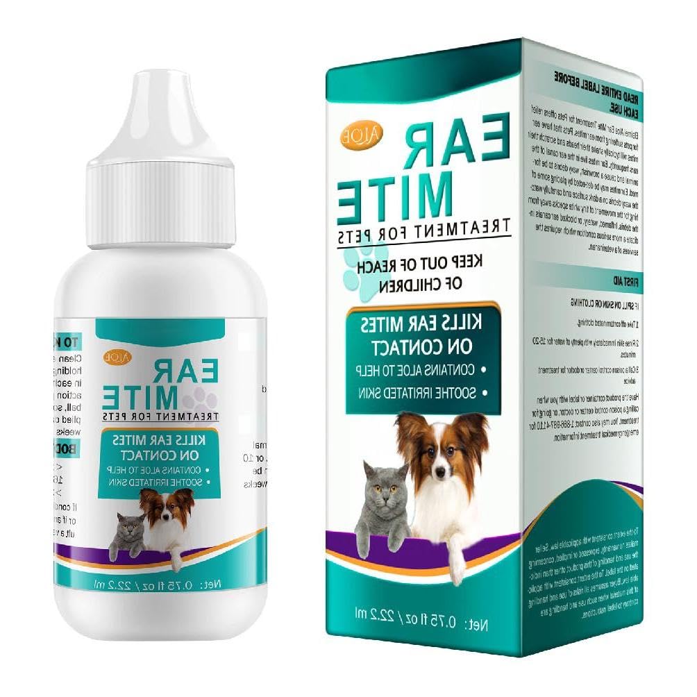 Tratamiento de ácaros para perros y gatos, para mascotas, para limpiar los oídos de mascotas, para perros, gatos, EarMite