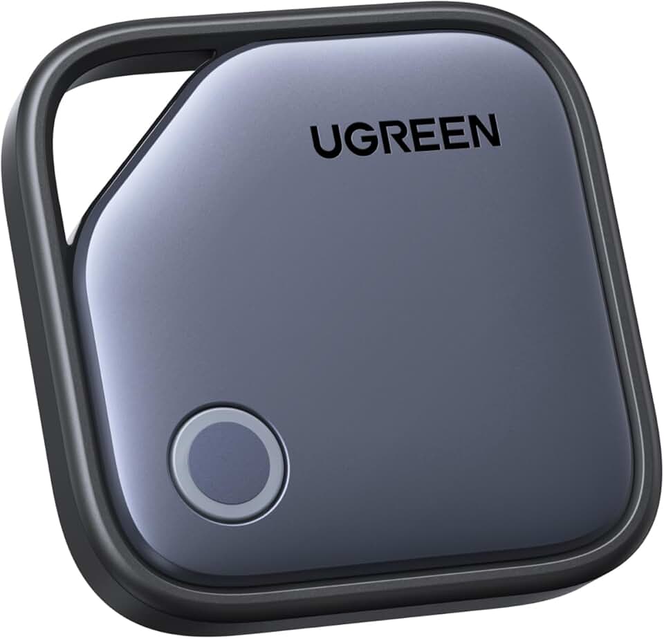 UGREEN Tag Rastreador GPS Compatível com Apple Find My (Apenas iOS) com Alarme Localizador Sonoro Air Bateria Substituível, Localiza Crianças e Pets, GPS para Veicular Chaves Mala Mochila