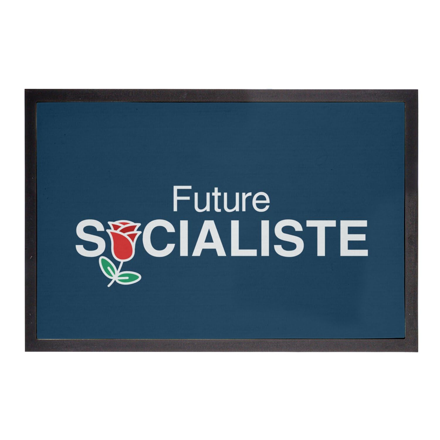 Paillasson Bleu Future Socialiste tapis entrée essuie-pieds 75x50