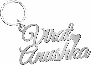 Customized Name Key chain valentine gift Durable Steel 2.5Mm Thick Steel Keychain with Custom Name Keyring & Keychain Split Ring for Office, Home Key