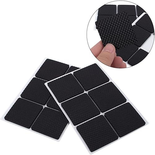 Miniatura 2 de Estink Almohadillas antideslizantes para muebles, paquete de 12 protectores cuadrados de goma autoadhesivos para muebles, almohadillas de fieltro