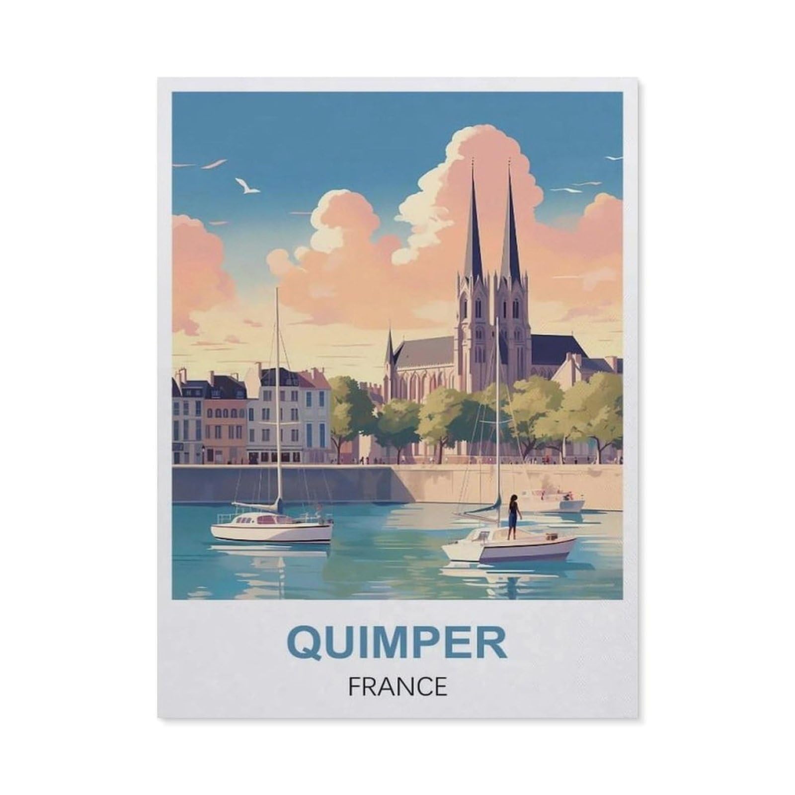 Metal Signs，Quimper France(30x40cm）