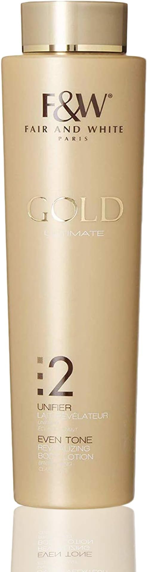 FAIR & WHITE 2: Gold Revitalizing Body Lotion | 500ml / 17.6fl.oz | with Argan Oil, Vitamin E and Shea Butter